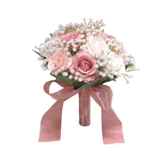 Букет невесты на открытом воздухе Свадебный букет невесты Искусственные розы Цветы для свадебной церемонии Подружки невесты