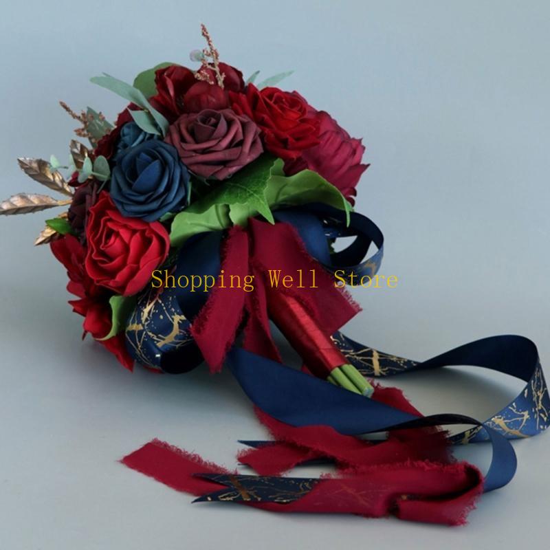 KX4B Искусственный Букет Свадебный Романтичный Букет Букет Невесты Букет Подружки Невесты China Mainland