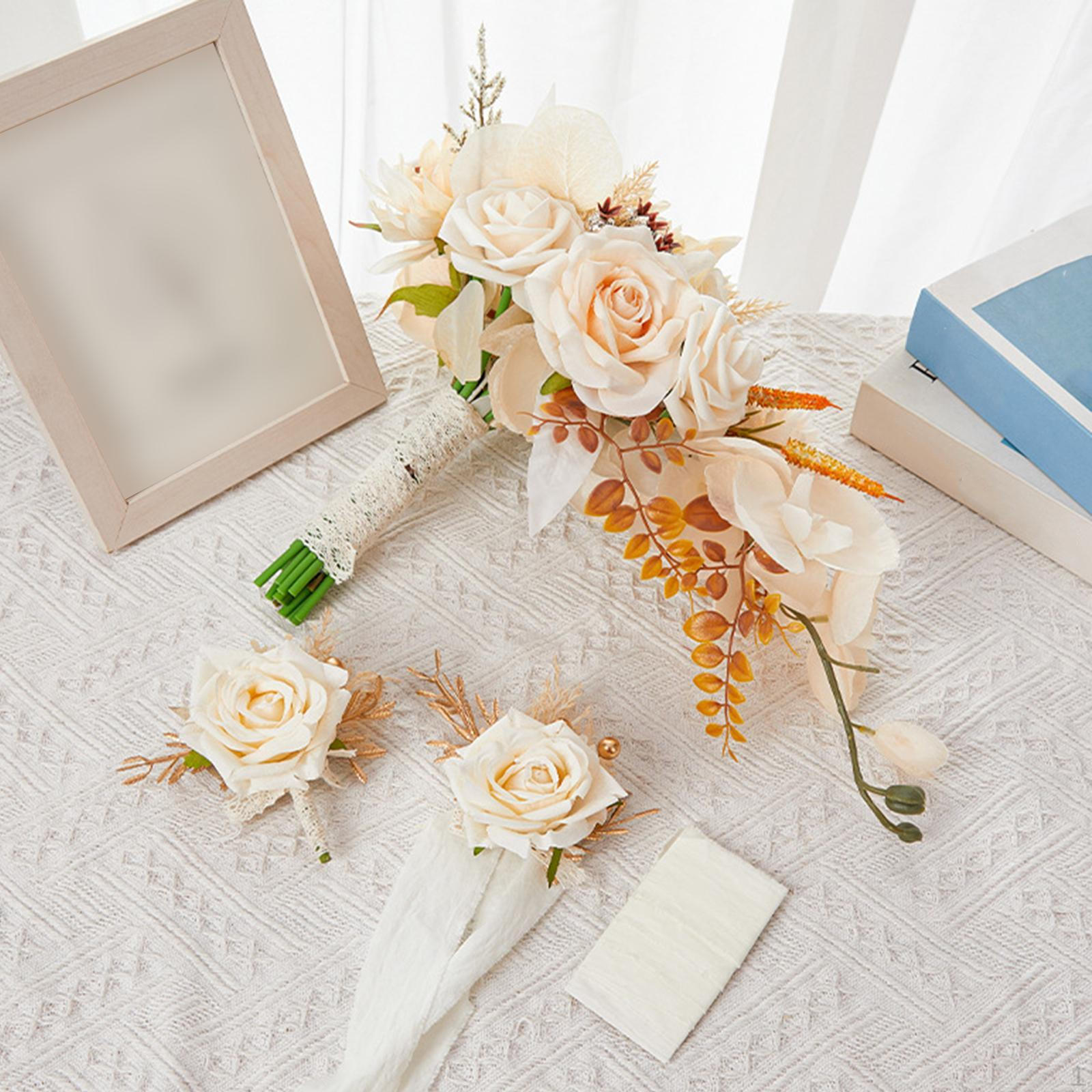 Свадебный букет Невеста держит Романтичный Декоративный Подружки невесты Искусственный